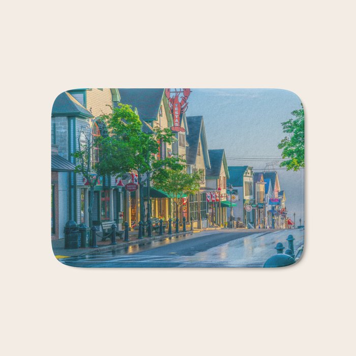 Bar Harbor Maine Main Street Dawn Print Bath Mat Gallery Image 1