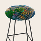 Bar Harbor Maine Main Street Dawn Print Stool Gallery Image 2