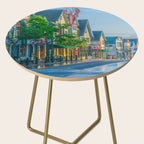 Bar Harbor Maine Main Street Dawn Print Side Table Gallery Image 2