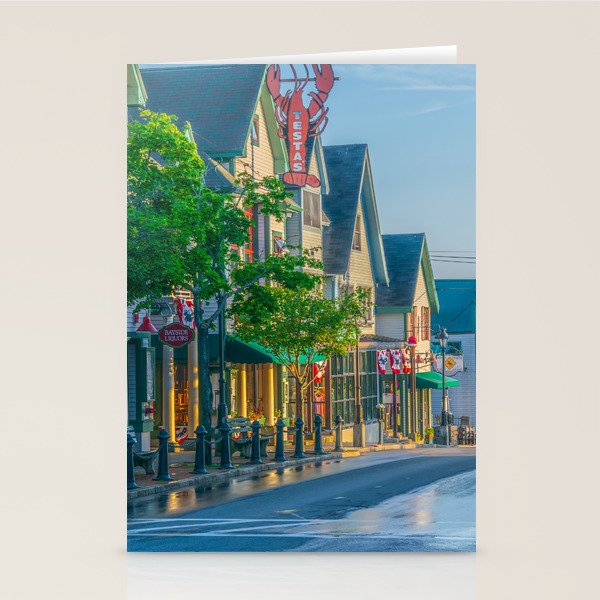 Bar Harbor Maine Main Street Dawn Print Stationery Card Gallery Image 1