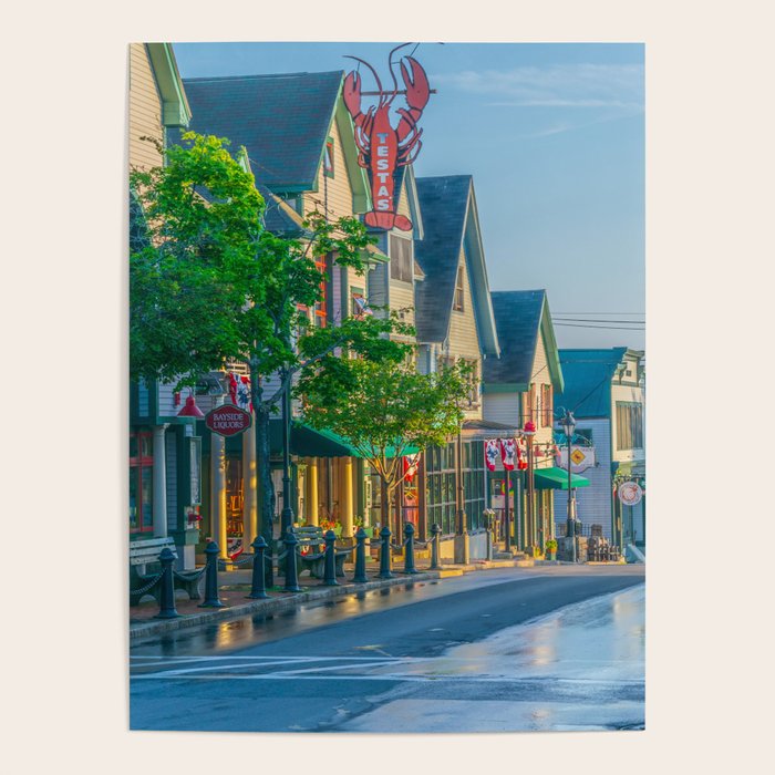 Bar Harbor Maine Main Street Dawn Print Poster Gallery Image 4