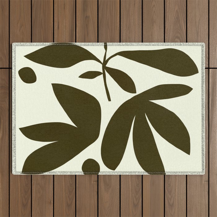 Abstract-botanical 25 Outdoor Rug Gallery Image 1