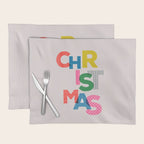 Christmas colorful typography Placemat Gallery Image 1