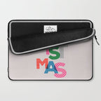 Christmas colorful typography Laptop Sleeve Gallery Image 2