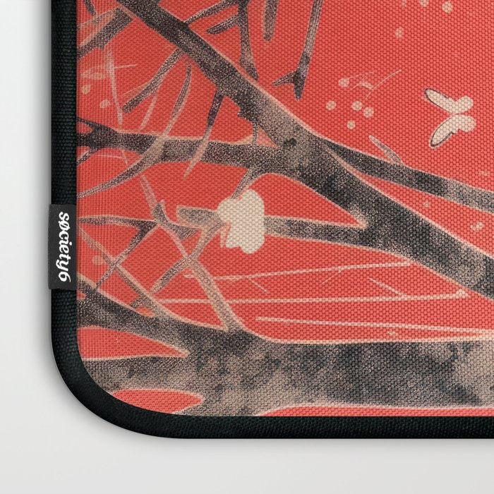 Forest Blossom Black Cat Pair Laptop Sleeve Gallery Image 3