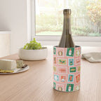 Vintage christmas postage stamp sticker pattern Wine Chiller Gallery Image 4