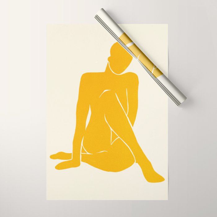 Nude III: Tulip Yellow Edition Wrapping Paper Gallery Image 1