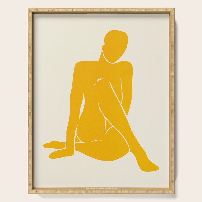 Nude III: Tulip Yellow Edition Serving Tray Gallery Image 1