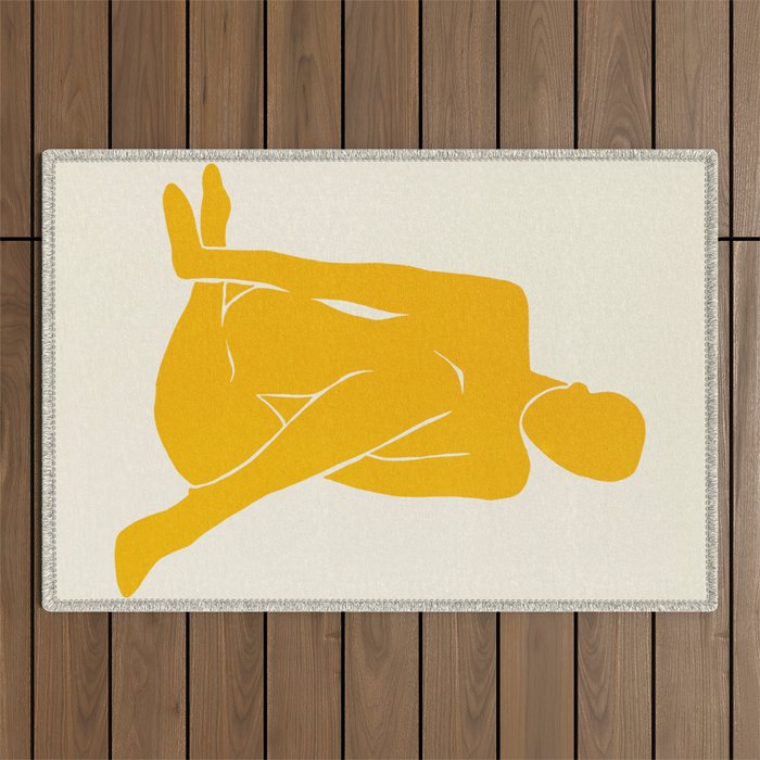 Nude III: Tulip Yellow Edition Outdoor Rug Gallery Image 1