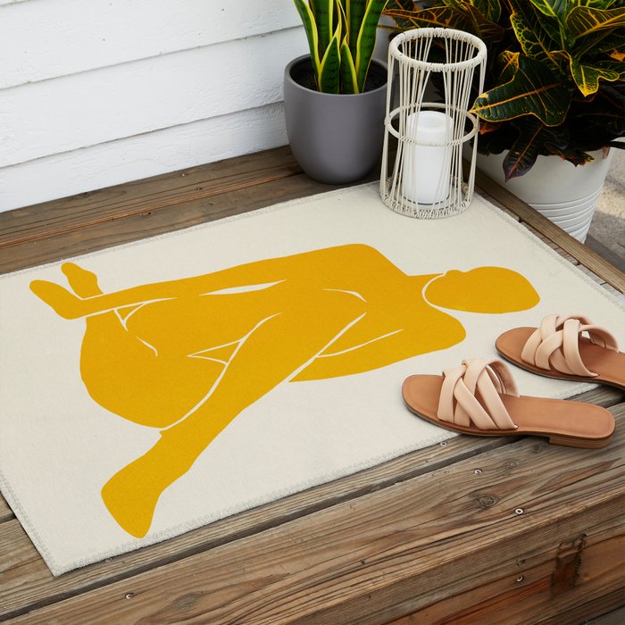 Nude III: Tulip Yellow Edition Outdoor Rug Gallery Image 2