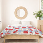 Red Cherries & Baby Blue Gingham Duvet Cover Gallery Image 3