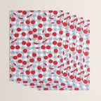 Red Cherries & Baby Blue Gingham Wrapping Paper Gallery Image 3