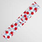 Red Cherries & Baby Blue Gingham Table Runner Gallery Image 3