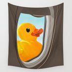 Hello! Yellow Duck Wall Tapestry Gallery Image 4