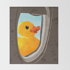 Hello! Yellow Duck Throw Blanket Gallery Image 2