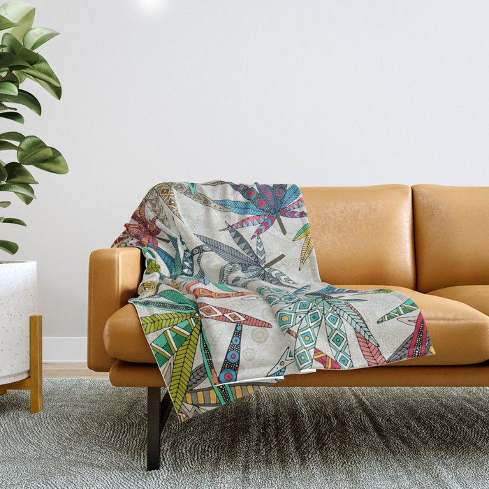 boho weed light Throw Blanket Gallery Image 1