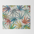 boho weed light Throw Blanket Gallery Image 2