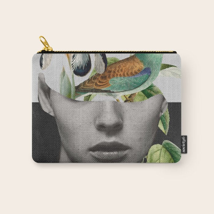collage art / bird 2 Carry All Pouch Gallery Image 1