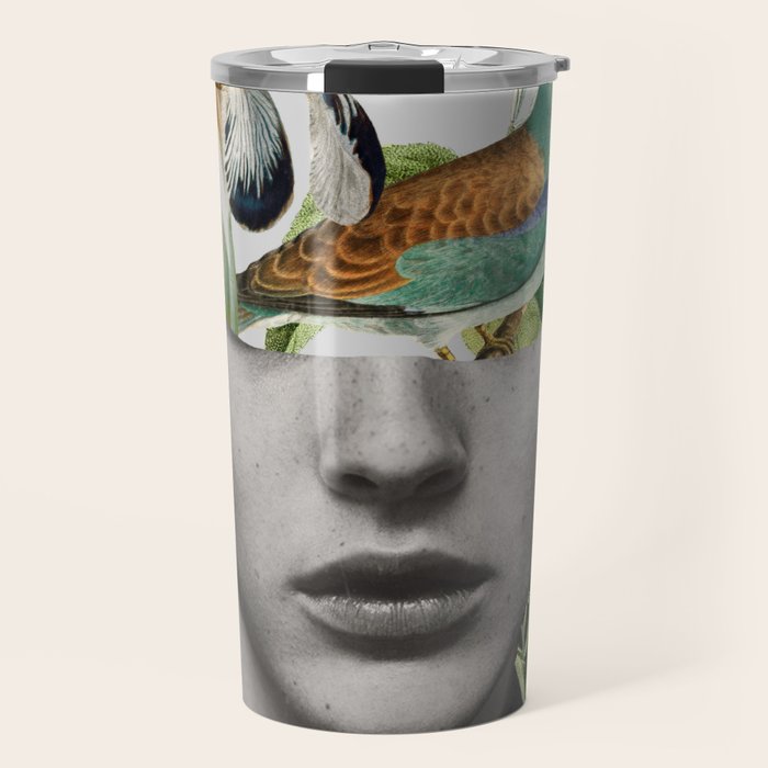 collage art / bird 2 Travel Mug Gallery Image 1