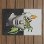 collage art / bird 2 Outdoor Rug Gallery Image 1