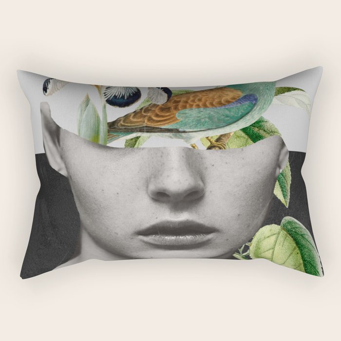 collage art / bird 2 Rectangular Pillow Gallery Image 2