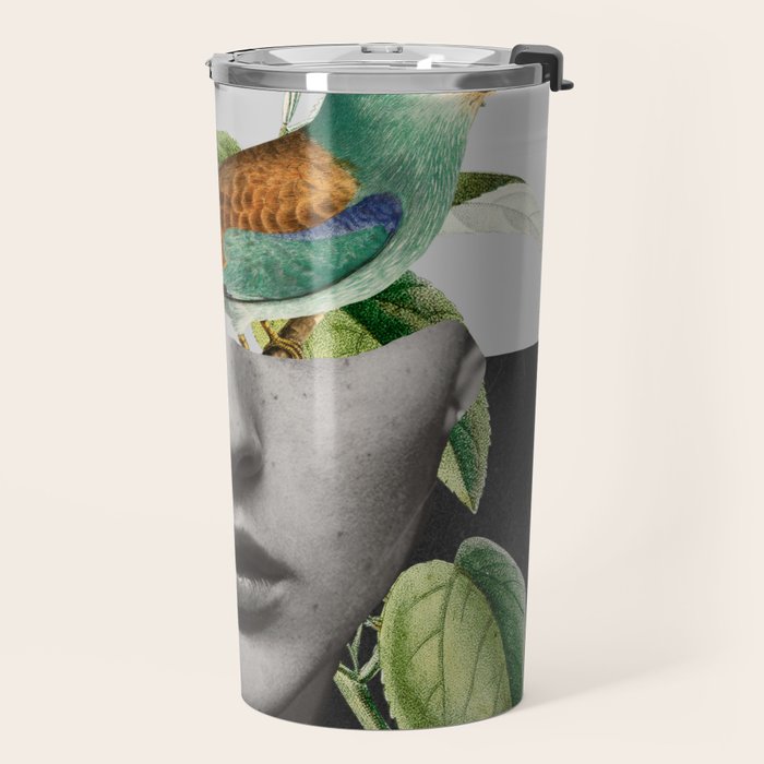 collage art / bird 2 Travel Mug Gallery Image 2