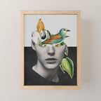 collage art / bird 2 Mini Art Print Gallery Image 1