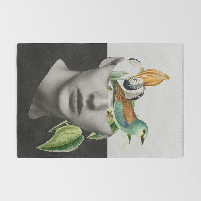 collage art / bird 2 Rug Gallery Image 2