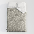 Boho Rainbows in Black and White Duvet Cover Gallery Image 6