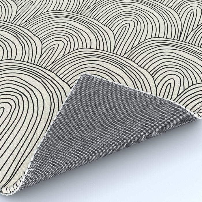 Boho Rainbows in Black and White Rug Gallery Image 4
