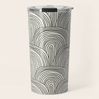 Boho Rainbows in Black and White Travel Mug Gallery Image 1