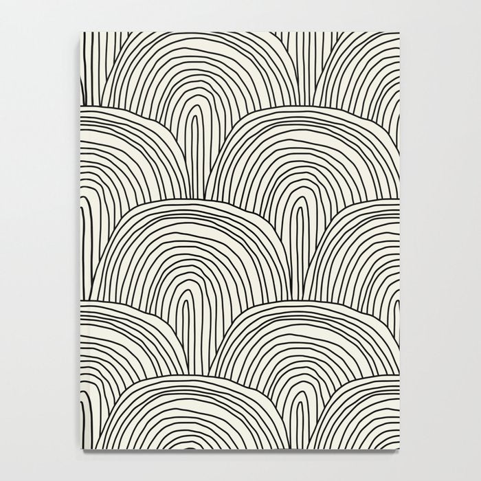 Boho Rainbows in Black and White Notebook Gallery Image 4