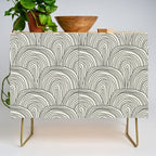 Boho Rainbows in Black and White Credenza Gallery Image 1
