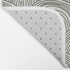 Boho Rainbows in Black and White Bath Mat Gallery Image 2