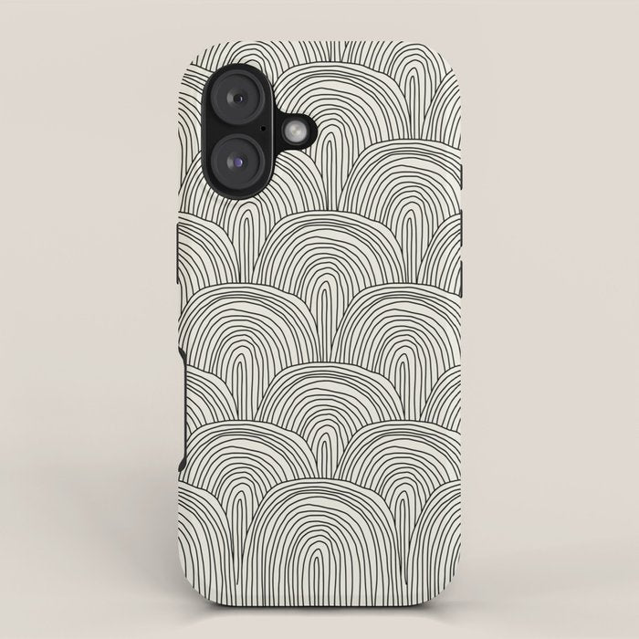 Boho Rainbows in Black and White iPhone Case Gallery Image 1
