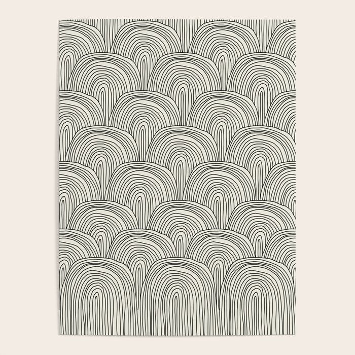 Boho Rainbows in Black and White Poster Gallery Image 4