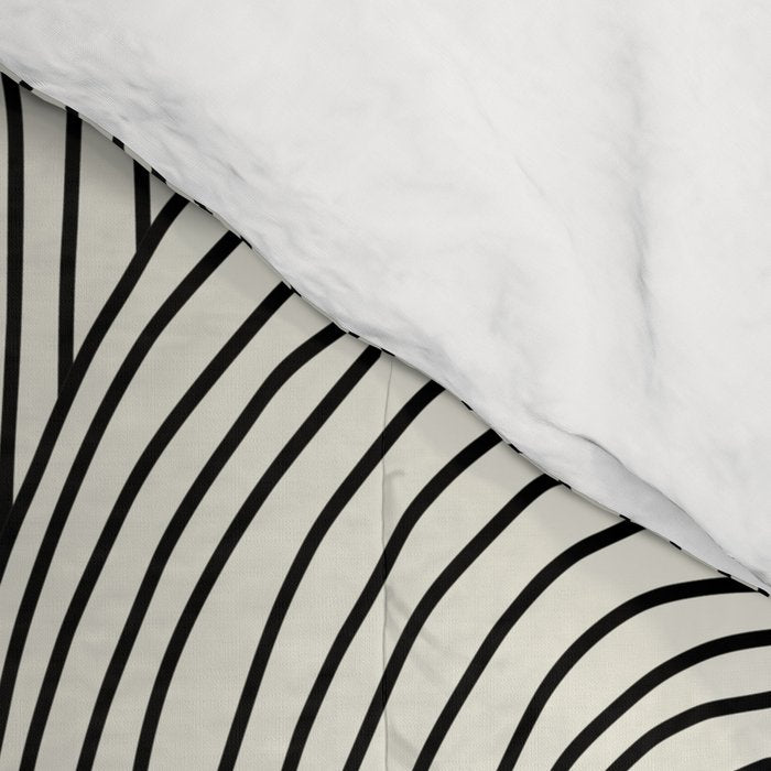 Boho Rainbows in Black and White Comforter Gallery Image 4