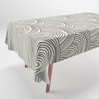Boho Rainbows in Black and White Tablecloth Gallery Image 1
