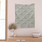 Boho Rainbows in Black and White Wall Tapestry Gallery Image 2