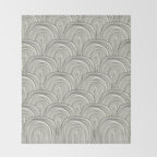 Boho Rainbows in Black and White Throw Blanket Gallery Image 2