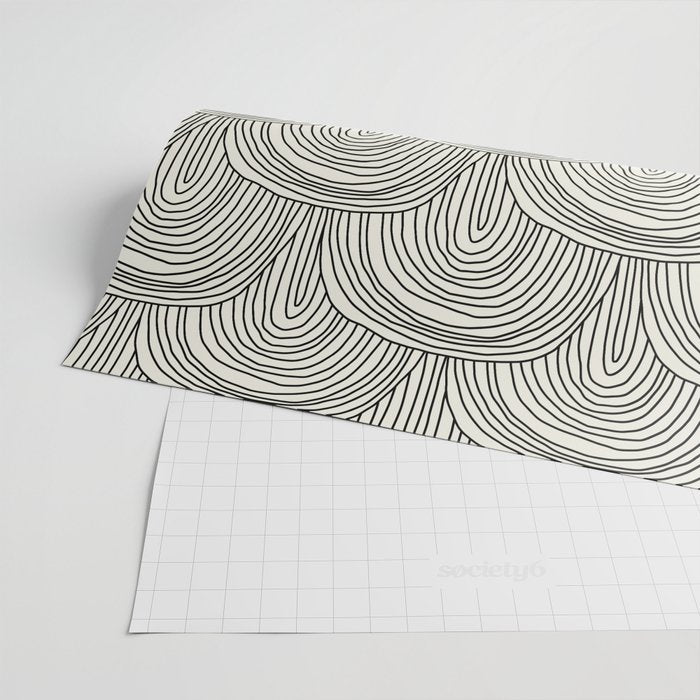 Boho Rainbows in Black and White Wrapping Paper Gallery Image 2
