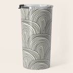 Boho Rainbows in Black and White Travel Mug Gallery Image 3