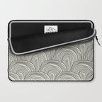 Boho Rainbows in Black and White Laptop Sleeve Gallery Image 2