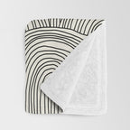 Boho Rainbows in Black and White Throw Blanket Gallery Image 3