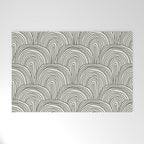 Boho Rainbows in Black and White Welcome Mat Gallery Image 1
