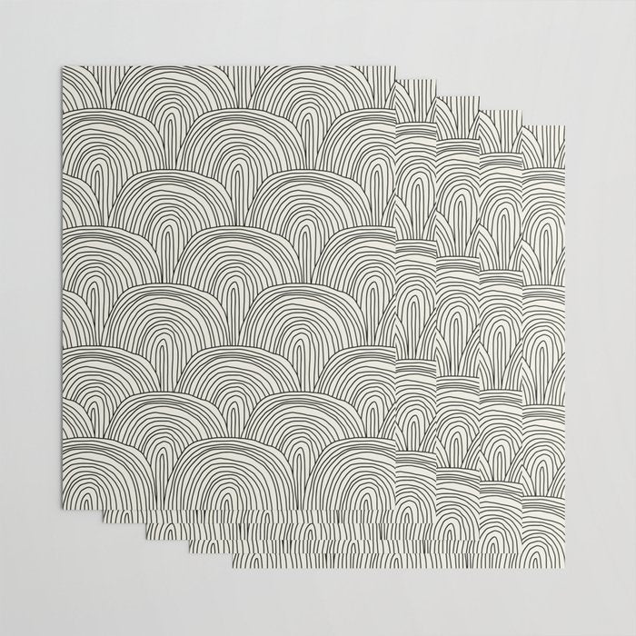 Boho Rainbows in Black and White Wrapping Paper Gallery Image 3