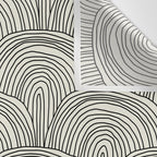 Boho Rainbows in Black and White Wall Tapestry Gallery Image 3