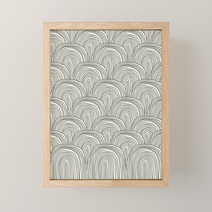 Boho Rainbows in Black and White Mini Art Print Gallery Image 1
