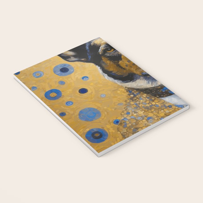 Gustav Klimt Style Distinguished Dog with Gold Medal Notebook Gallery Image 3