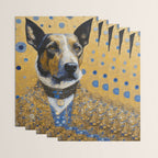 Gustav Klimt Style Distinguished Dog with Gold Medal Wrapping Paper Gallery Image 3